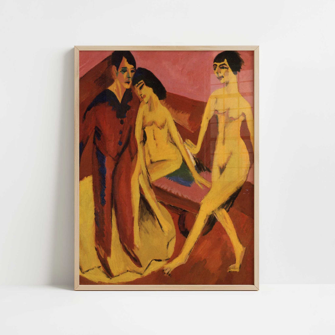 Dancing School (1914) by Ernst Ludwig Kirchner – Art Print - Art print in oak frame