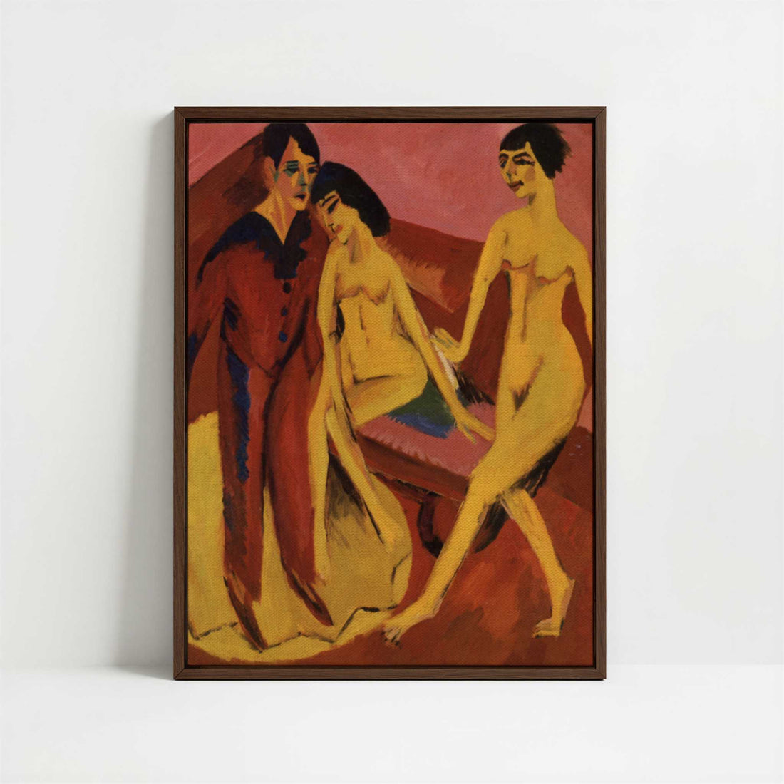 Framed Canvas - Framed canvas in dark wood color frame