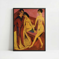 Dancing School (1914) by Ernst Ludwig Kirchner – Art Print - Art print in black frame