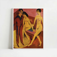 Dancing School (1914) by Ernst Ludwig Kirchner – Art Print - Art print in white frame