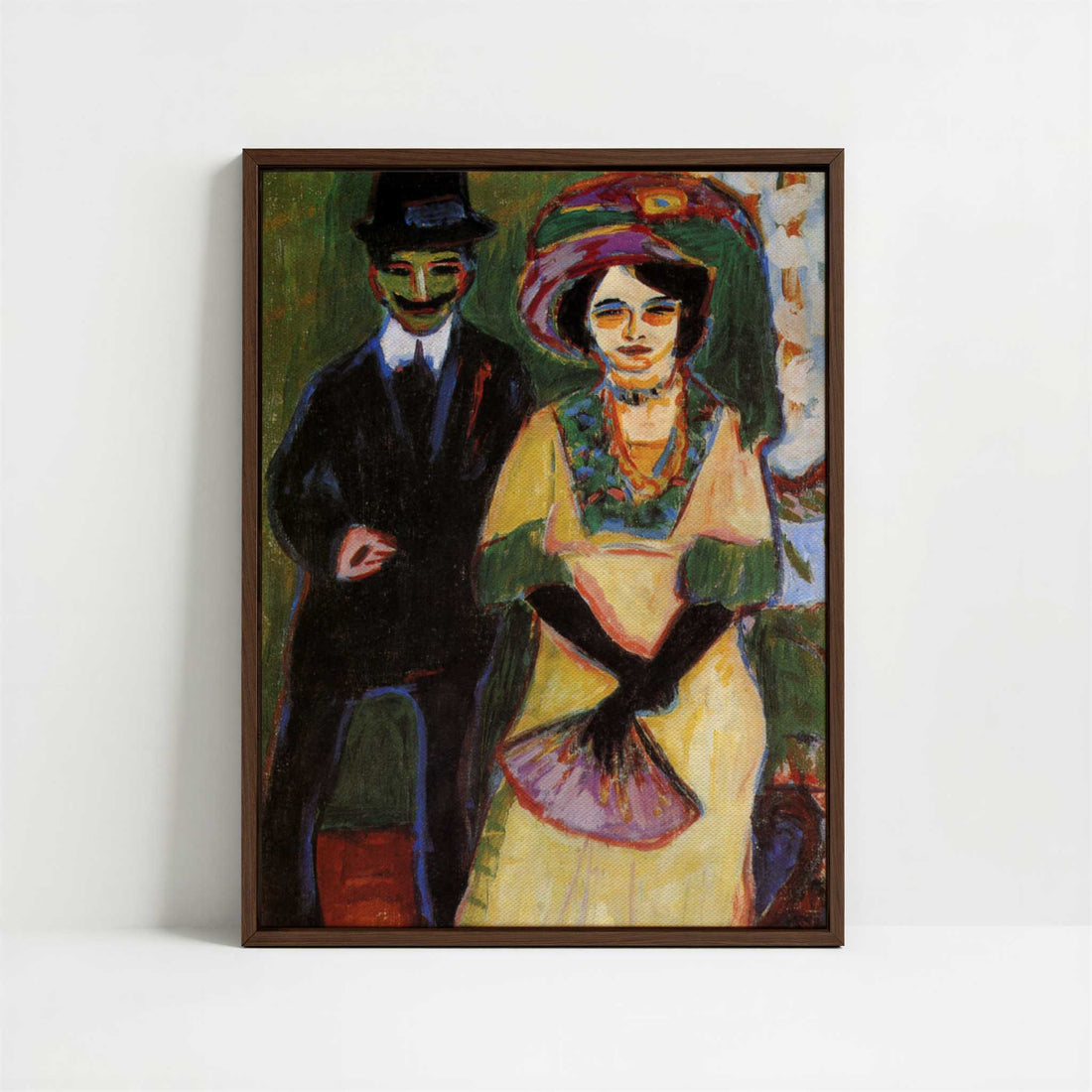 Framed Canvas - Framed canvas in dark wood color frame