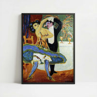 English Dancers (1910s) by Ernst Ludwig Kirchner – Art Print - Art print in black frame