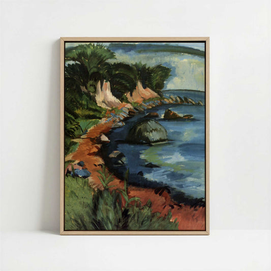 Framed Canvas - Framed canvas in oak color frame