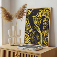 Framed Canvas - Framed canvas in a stylish interior setting