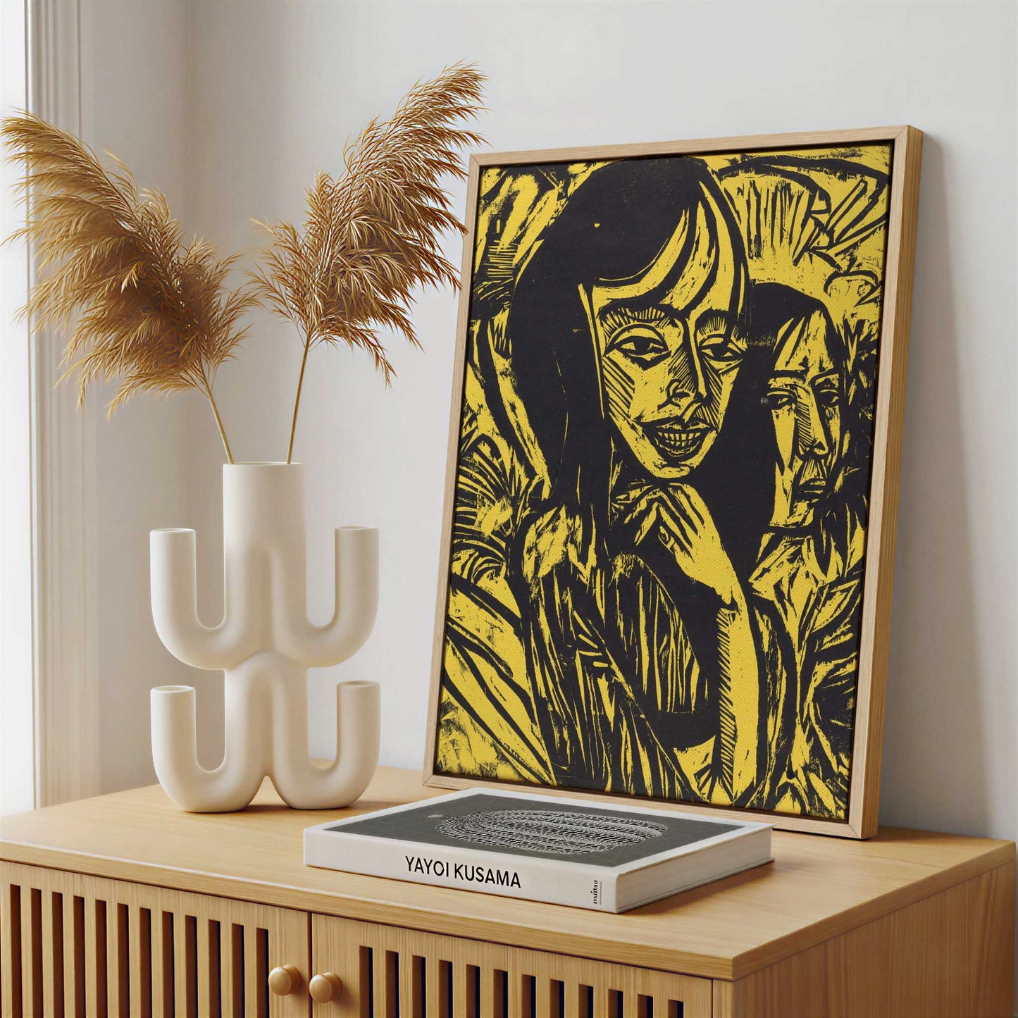 Framed Canvas - Framed canvas in a stylish interior setting