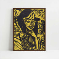 Framed Canvas - Framed canvas in dark wood color frame