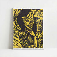 Fehmarn Girls (1913) by Ernst Ludwig Kirchner – Art Print - Art print in white frame