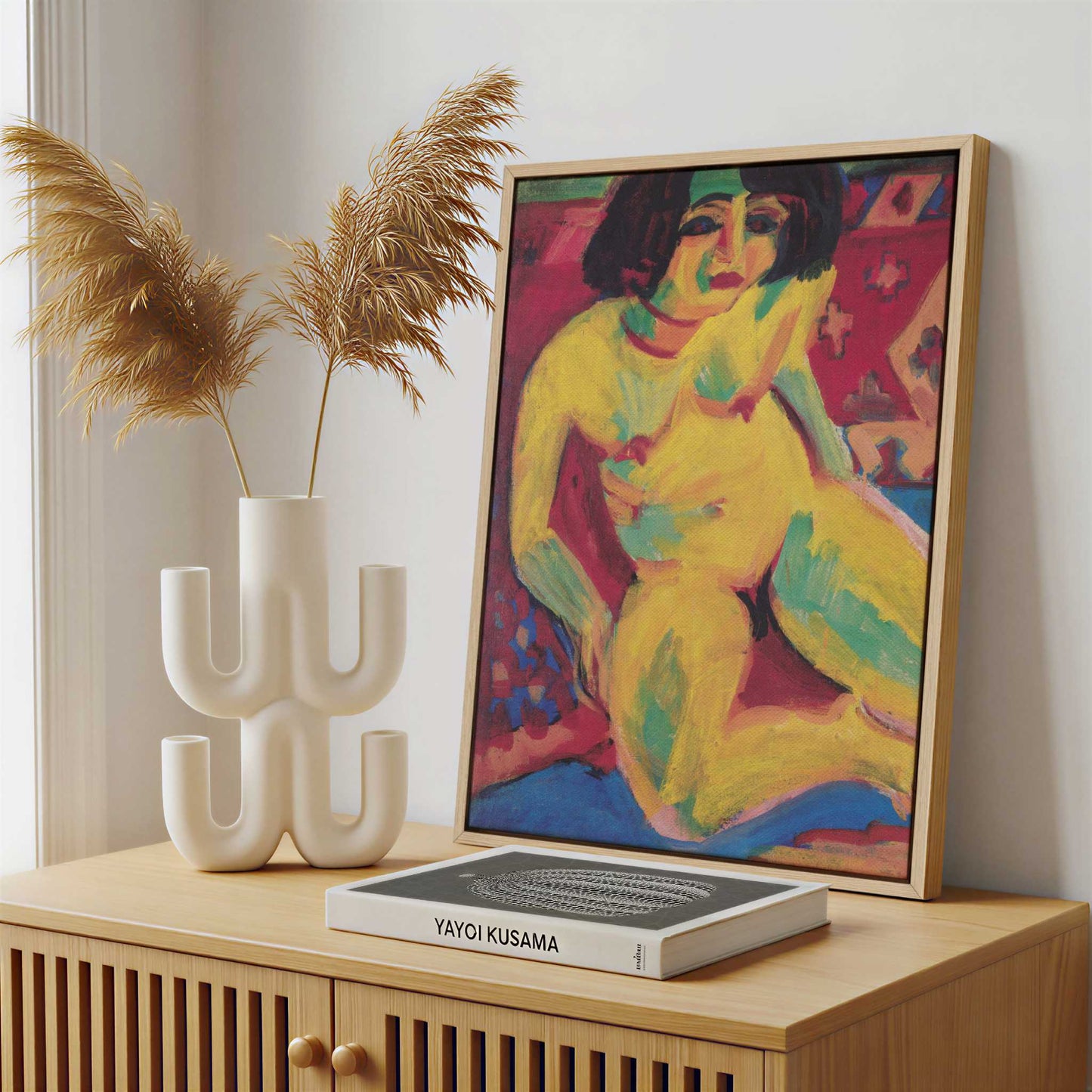 Framed Canvas - Framed canvas in a stylish interior setting