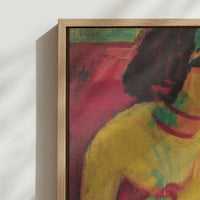 Framed Canvas - Close-up detail and texture of the framed canvas