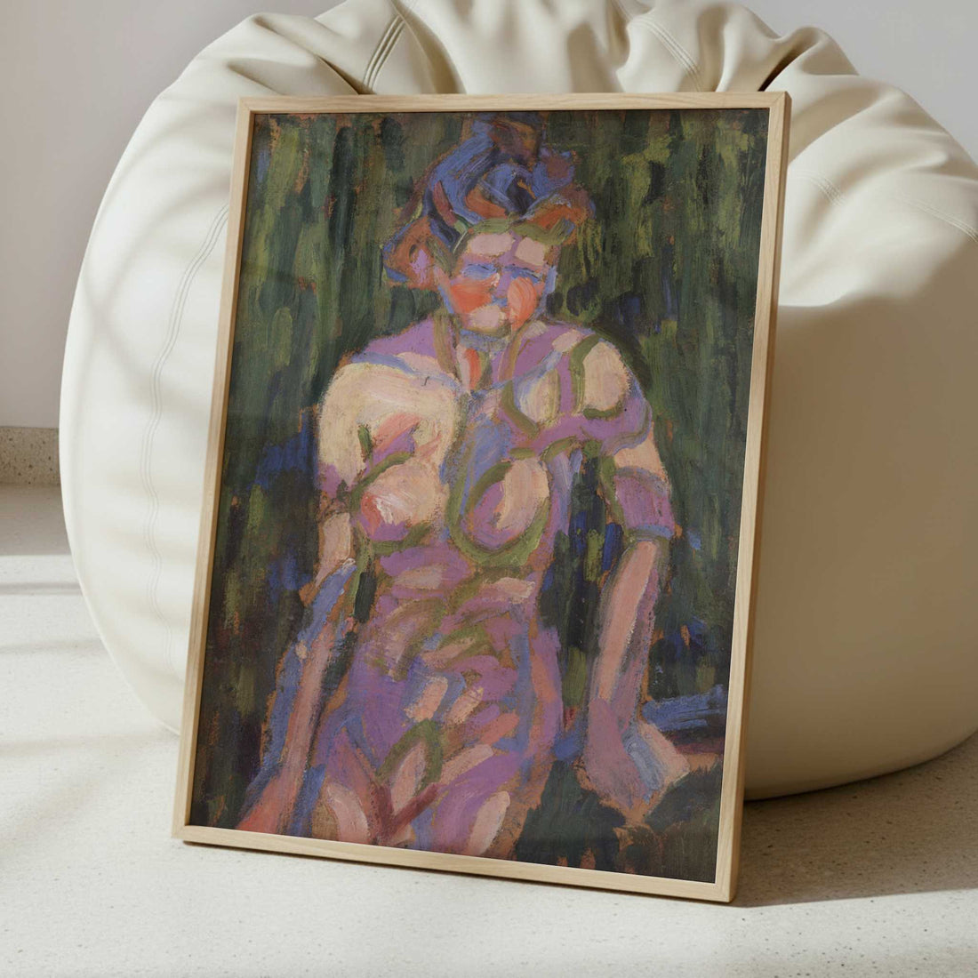 Female Nude with Foliage Shadows (1905) by Ernst Ludwig Kirchner – Art Print - Interior inspiration