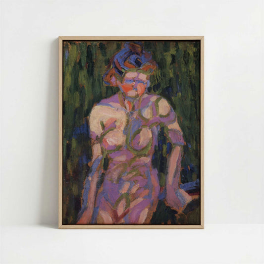 Framed Canvas - Framed canvas in oak color frame