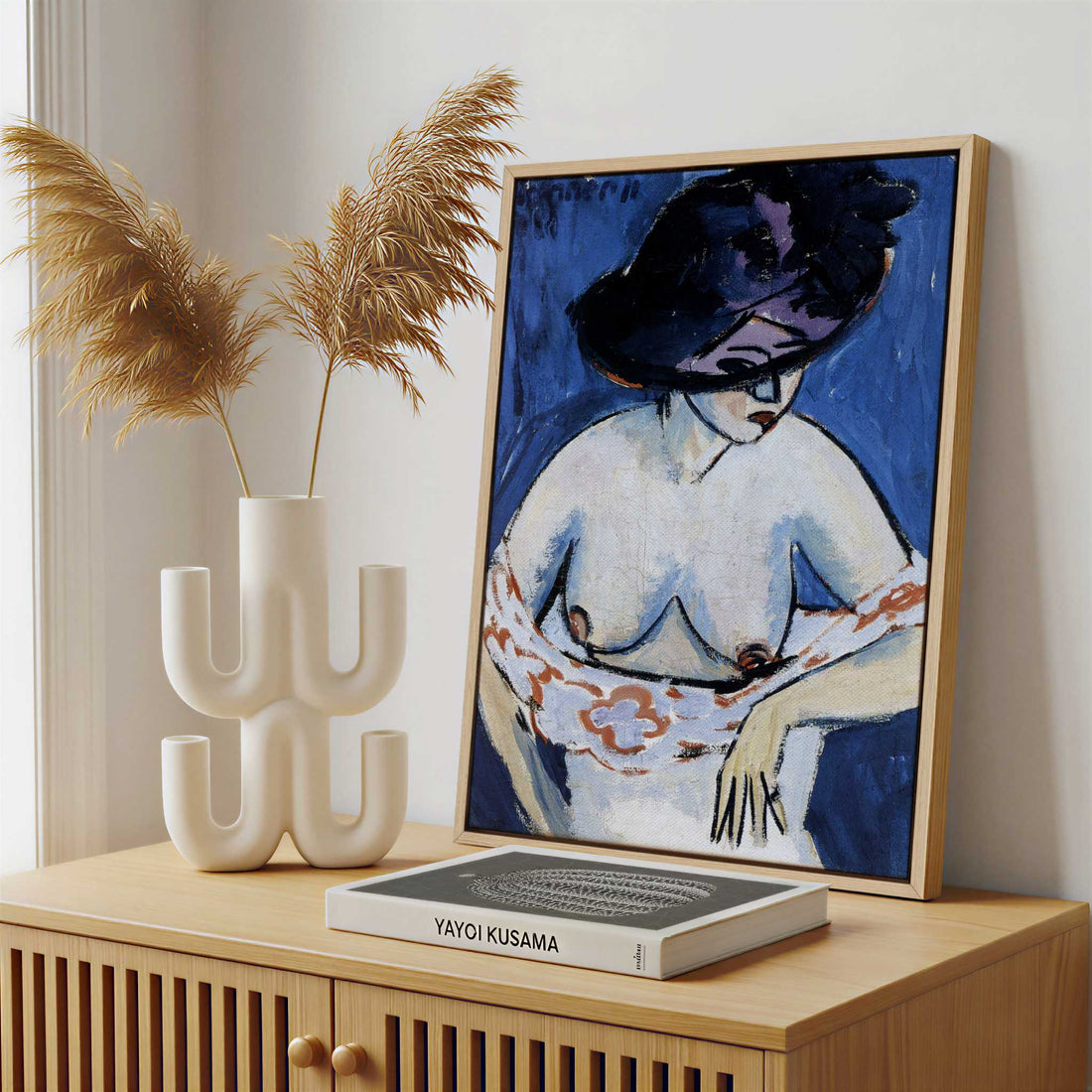 Framed Canvas - Framed canvas in a stylish interior setting