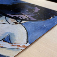 Female Nude with Hat (1911) by Ernst Ludwig Kirchner – Art Print - Close-up detail of the art print