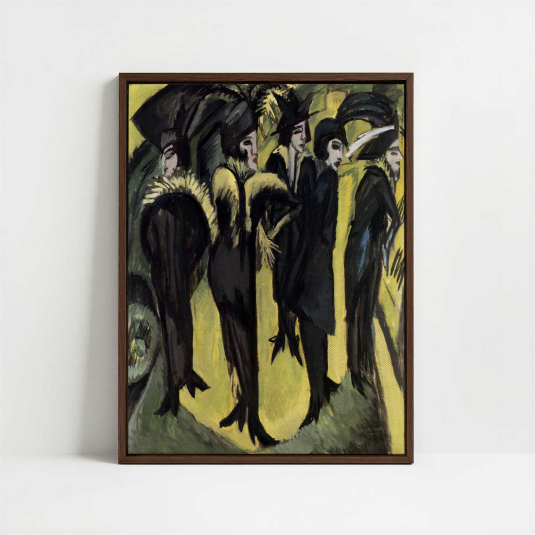 Framed Canvas - Framed canvas in dark wood color frame