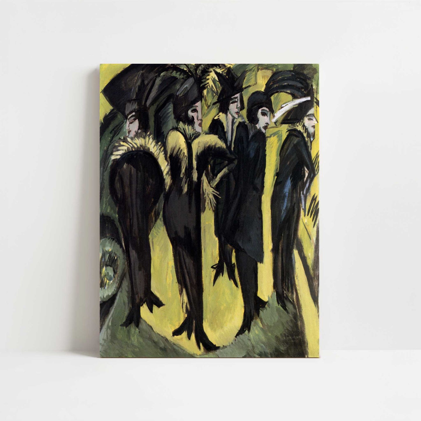 Five Women on the Street (1913) by Ernst Ludwig Kirchner – Art Print - Unframed art print