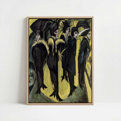 Framed Canvas - Framed canvas in oak color frame