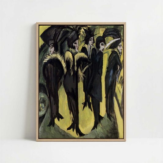 Framed Canvas - Framed canvas in oak color frame