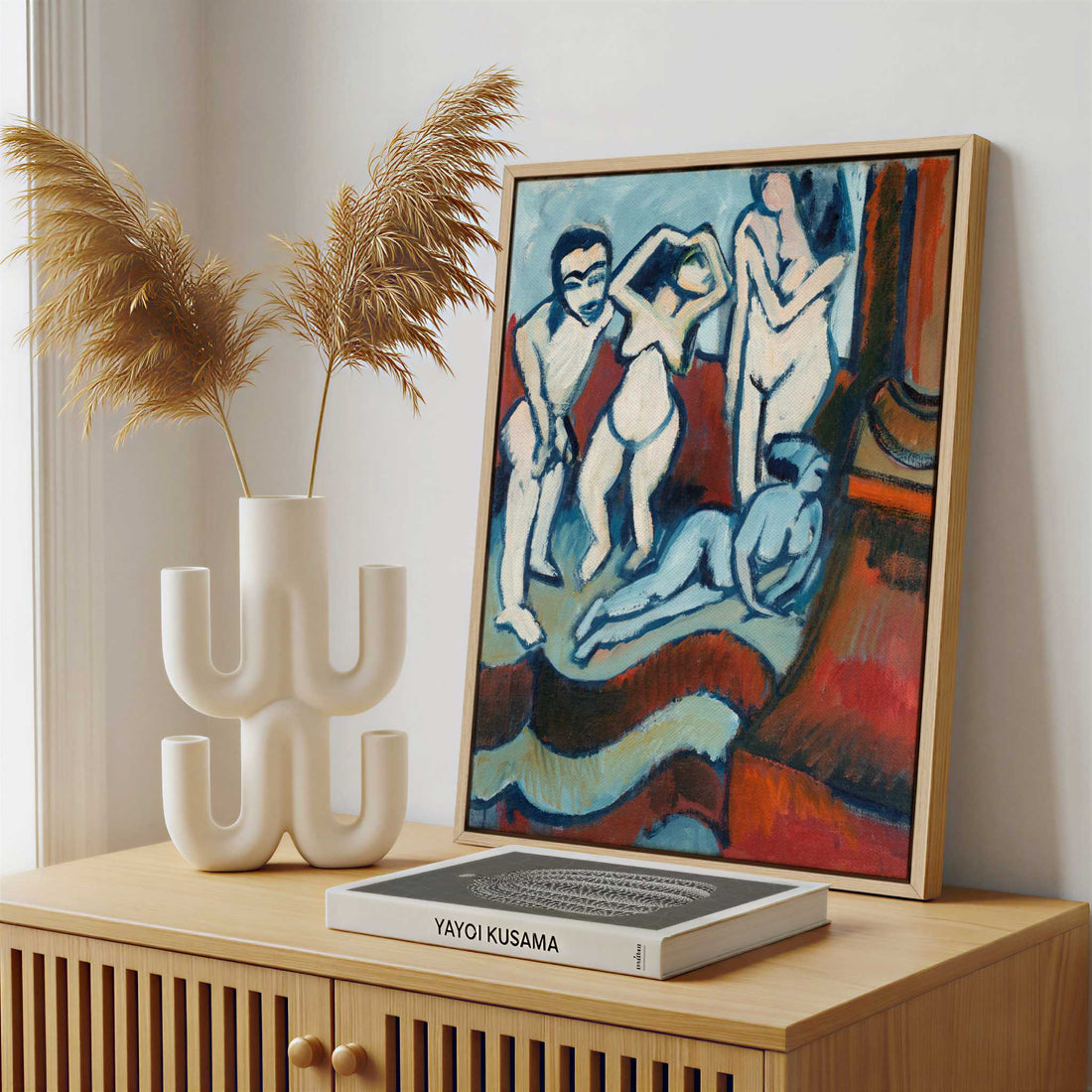 Framed Canvas - Framed canvas in a stylish interior setting