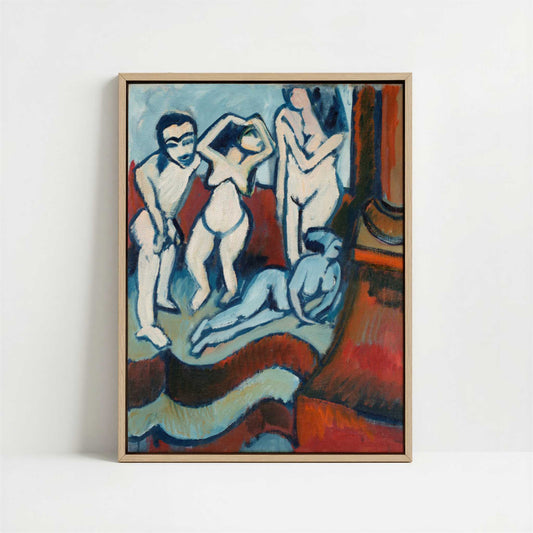 Framed Canvas - Framed canvas in oak color frame