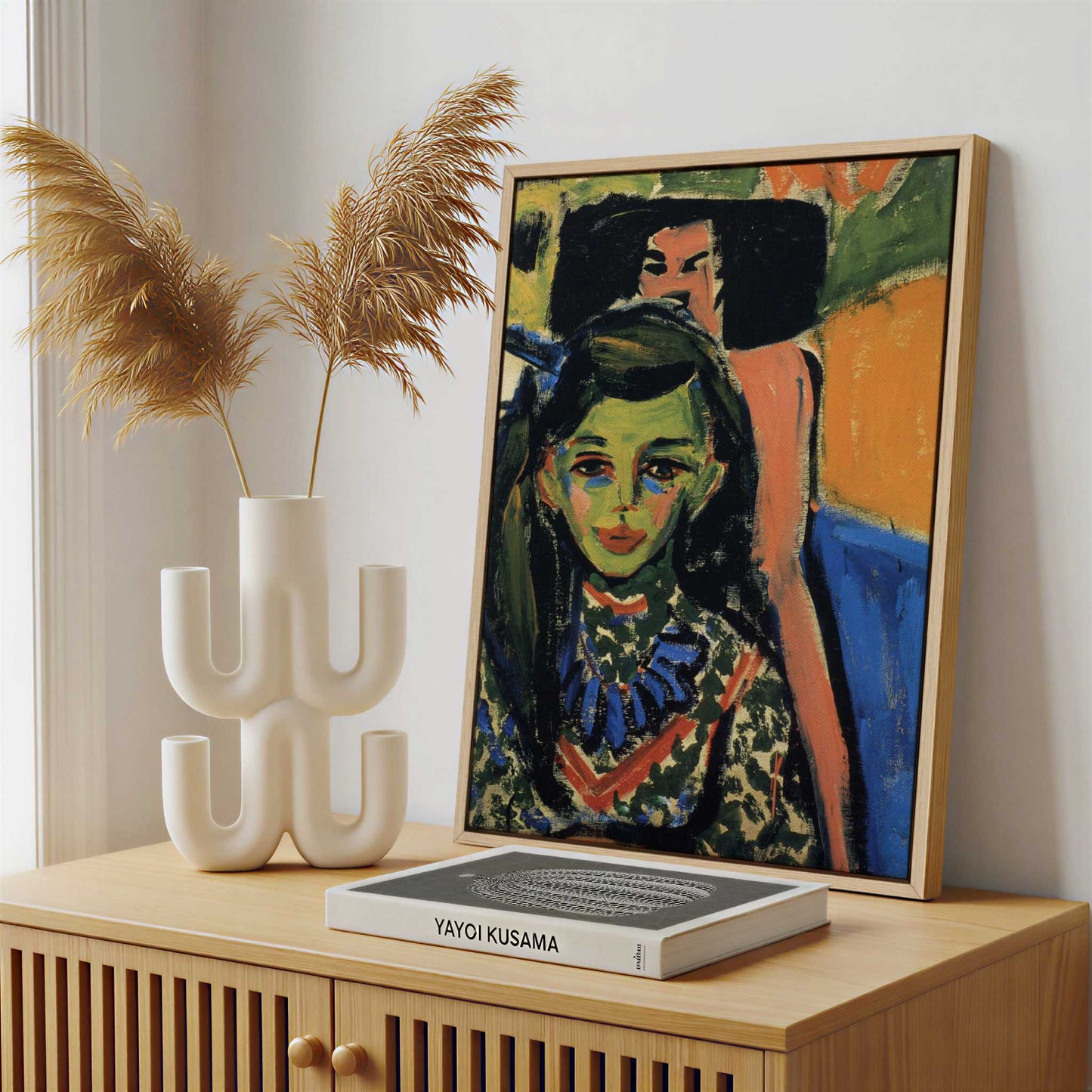 Framed Canvas - Framed canvas in a stylish interior setting