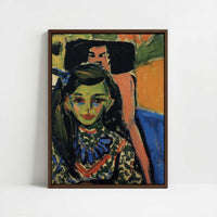 Framed Canvas - Framed canvas in dark wood color frame