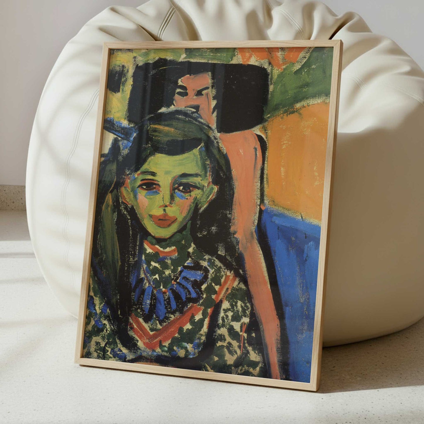 Franzi in a Carved Chair (1910) by Ernst Ludwig Kirchner – Art Print - Interior inspiration