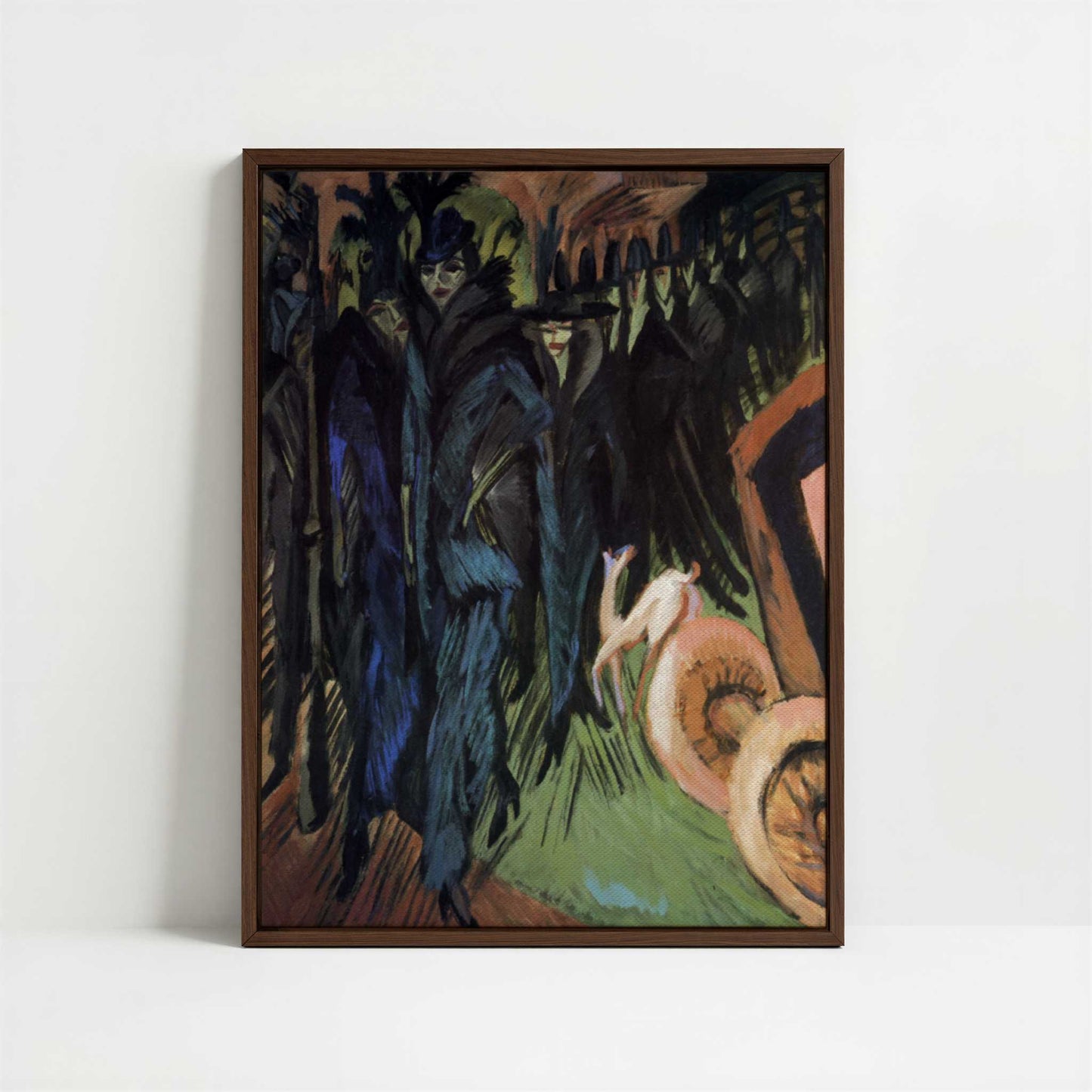 Framed Canvas - Framed canvas in dark wood color frame