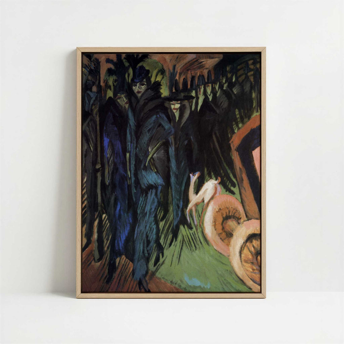 Framed Canvas - Framed canvas in oak color frame