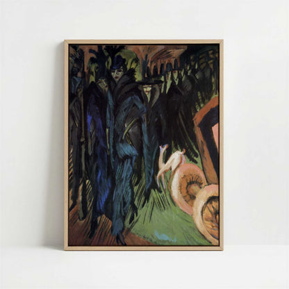 Framed Canvas - Framed canvas in oak color frame