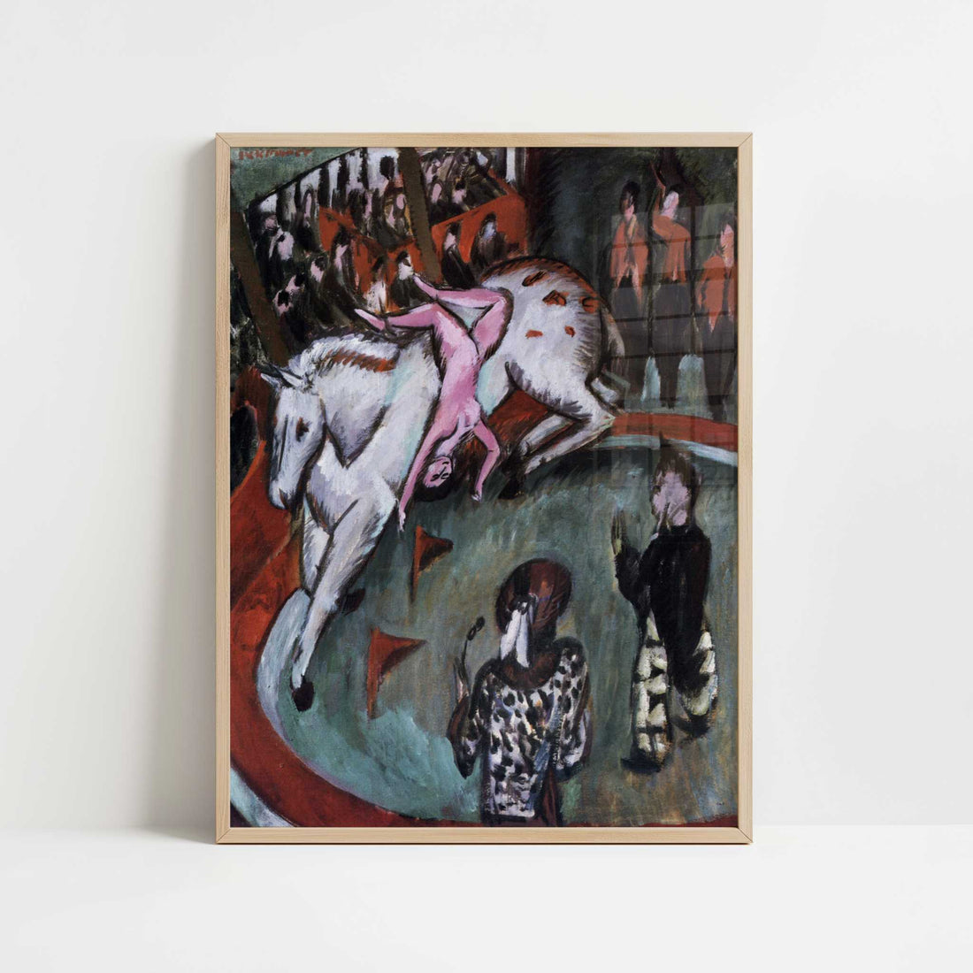 Girl Circus Rider (1912) by Ernst Ludwig Kirchner – Art Print - Art print in oak frame