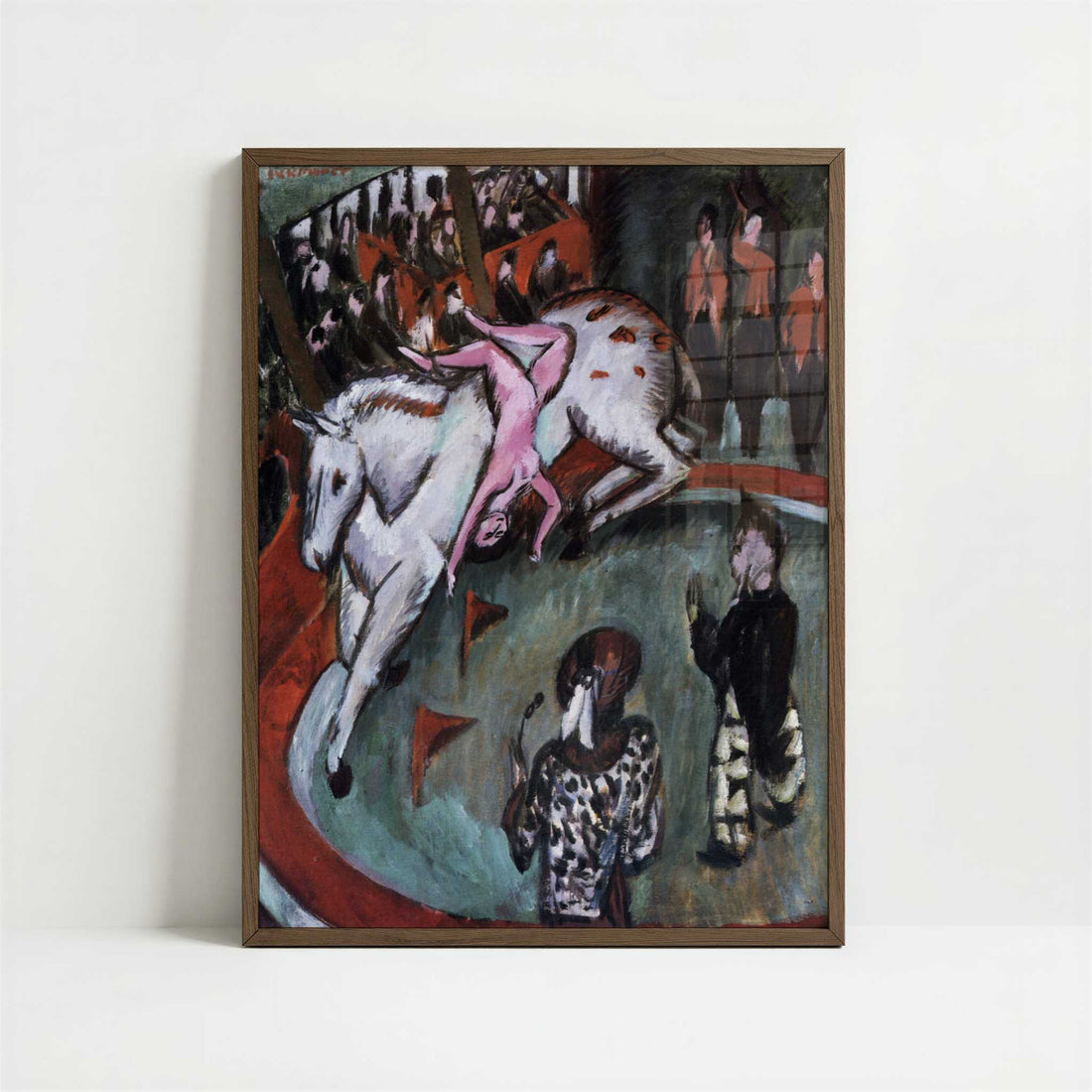 Girl Circus Rider (1912) by Ernst Ludwig Kirchner – Art Print - Art print in dark wood frame