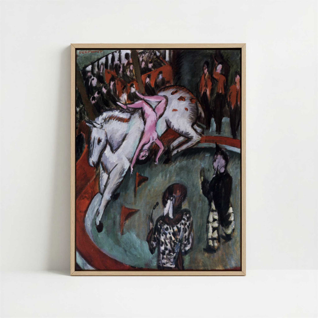 Framed Canvas - Framed canvas in oak color frame