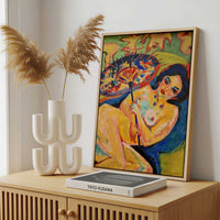 Framed Canvas - Framed canvas in a stylish interior setting