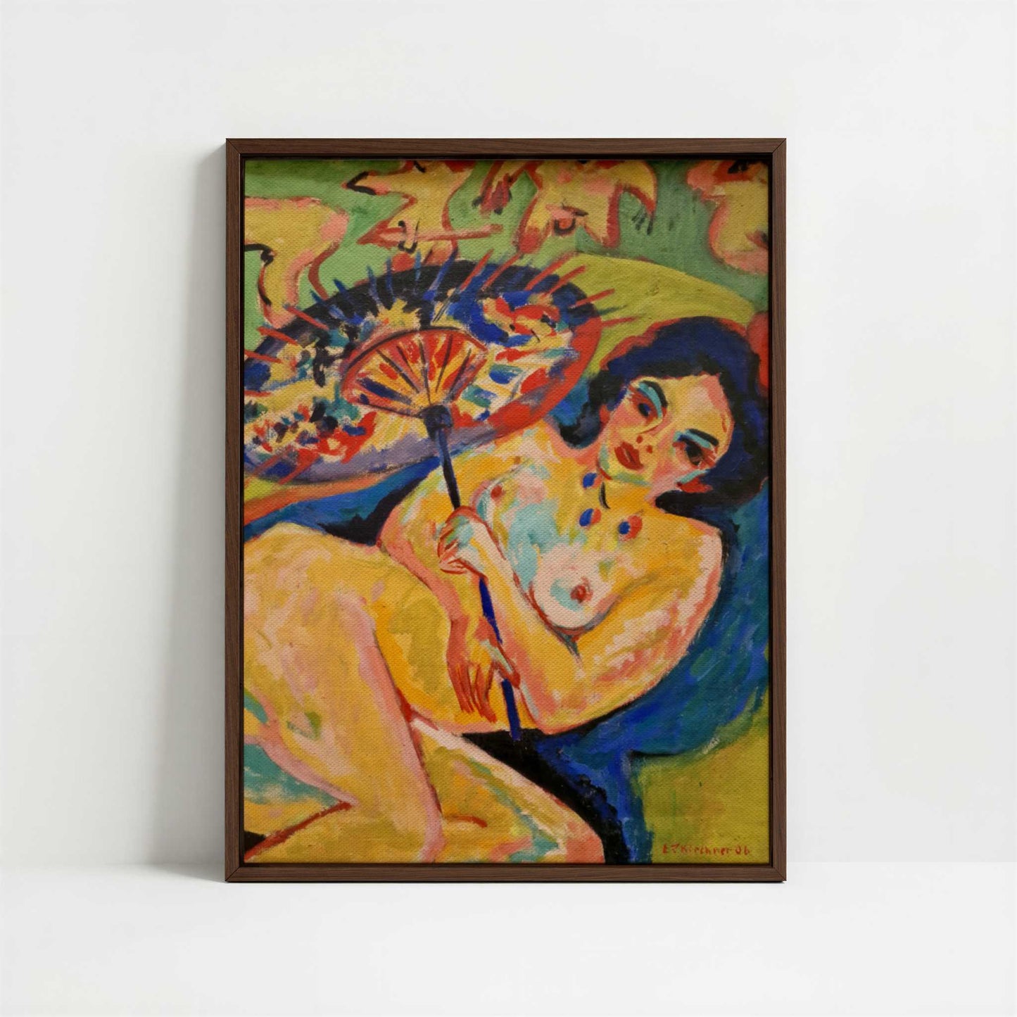 Framed Canvas - Framed canvas in dark wood color frame