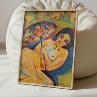 Girl under Japanese Umbrella (1909) by Ernst Ludwig Kirchner – Art Print - Interior inspiration
