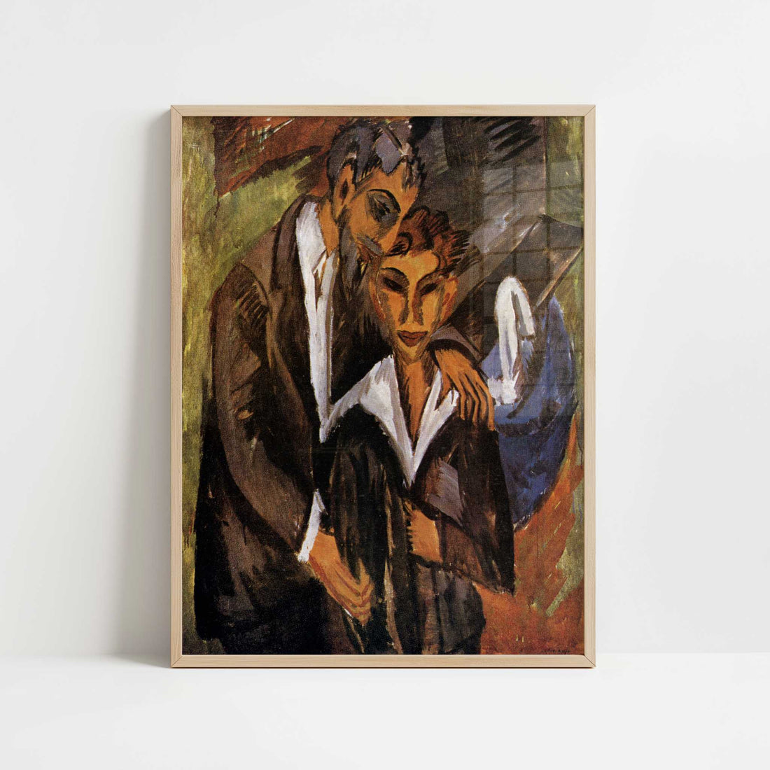 Graef and Friend (1914) by Ernst Ludwig Kirchner – Art Print - Art print in oak frame