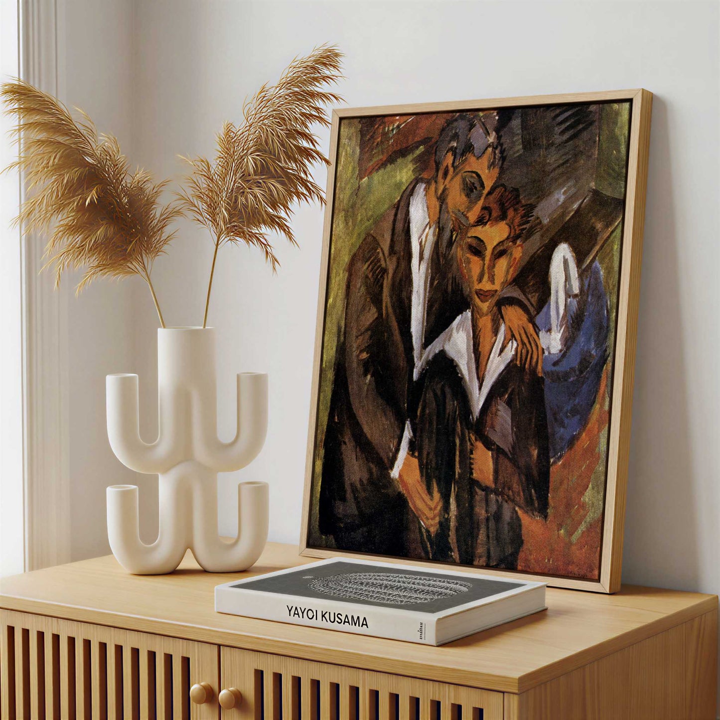 Framed Canvas - Framed canvas in a stylish interior setting
