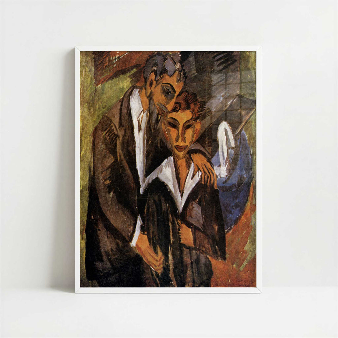 Graef and Friend (1914) by Ernst Ludwig Kirchner – Art Print - Art print in white frame