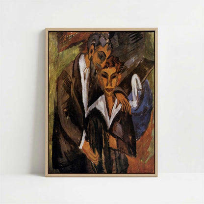 Framed Canvas - Framed canvas in oak color frame