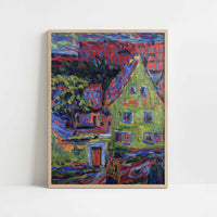 Green House (1907) by Ernst Ludwig Kirchner – Art Print - Art print in oak frame
