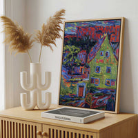 Framed Canvas - Framed canvas in a stylish interior setting