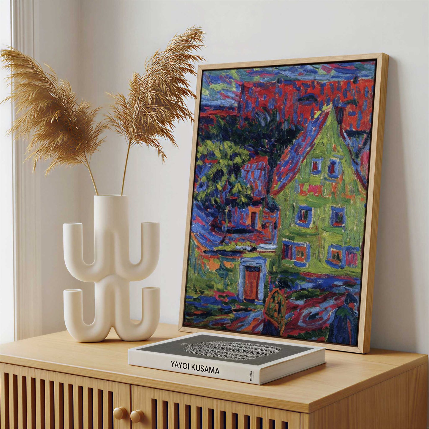 Framed Canvas - Framed canvas in a stylish interior setting