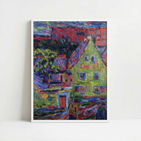 Green House (1907) by Ernst Ludwig Kirchner – Art Print - Art print in white frame
