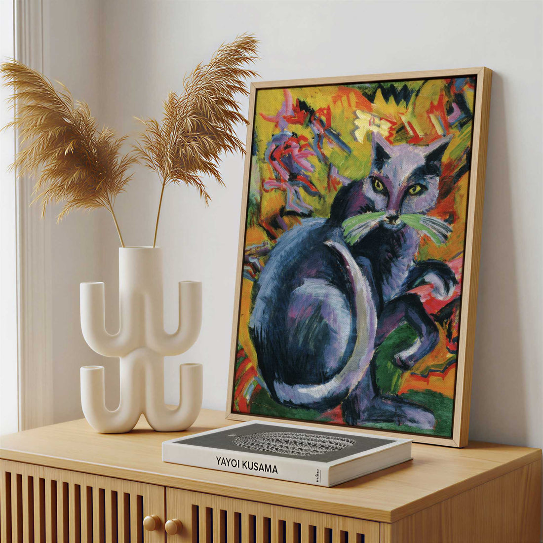 Framed Canvas - Framed canvas in a stylish interior setting
