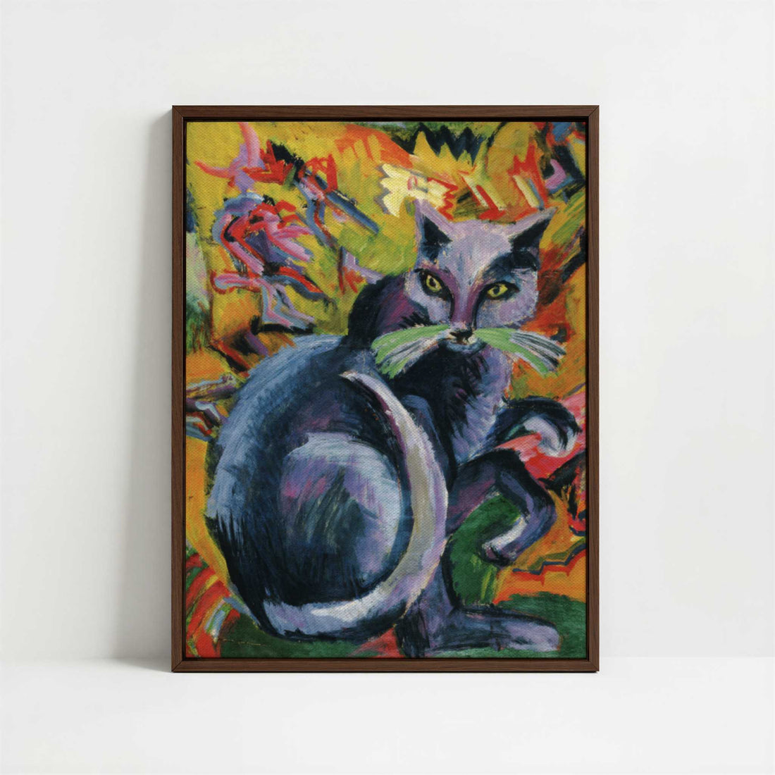 Framed Canvas - Framed canvas in dark wood color frame