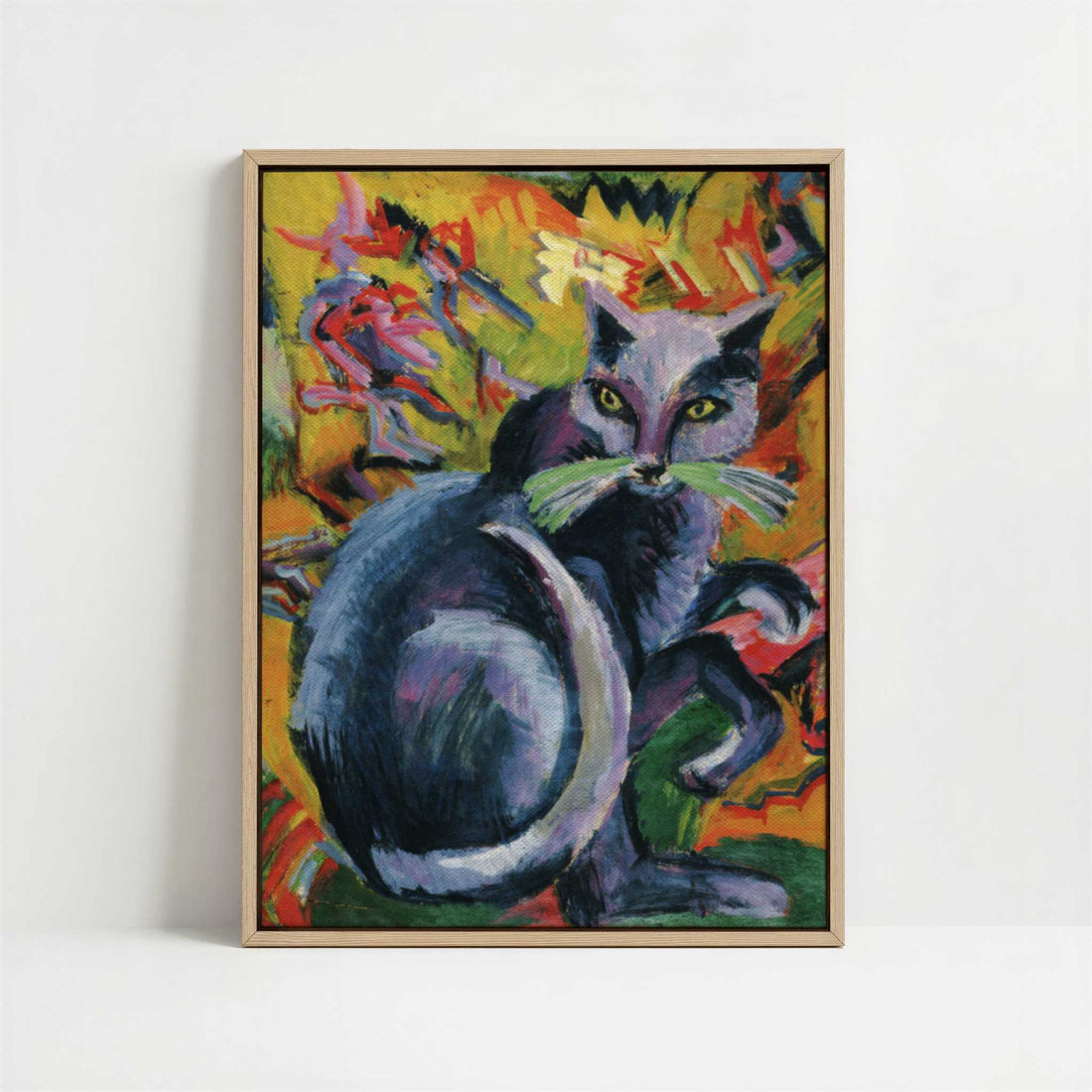 Framed Canvas - Framed canvas in oak color frame