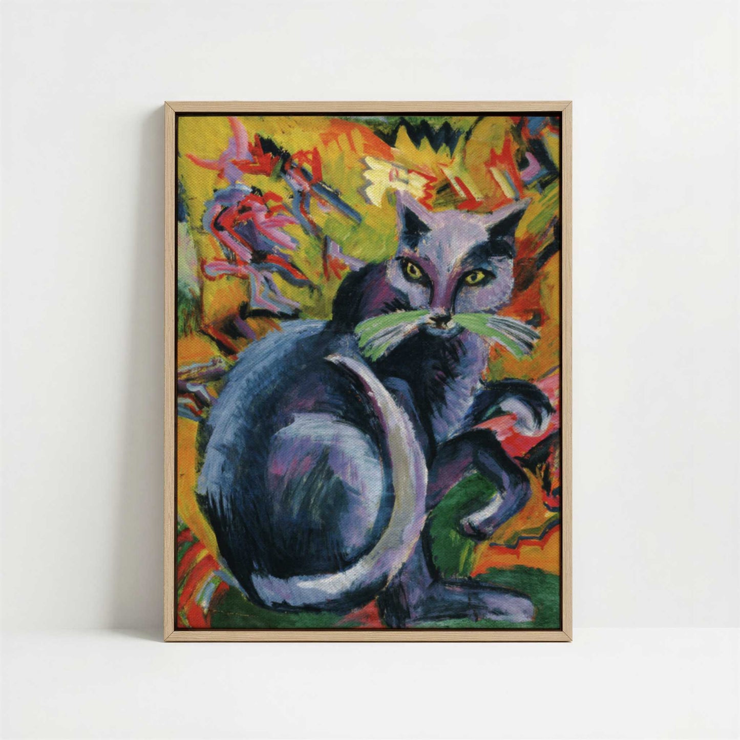 Framed Canvas - Framed canvas in oak color frame