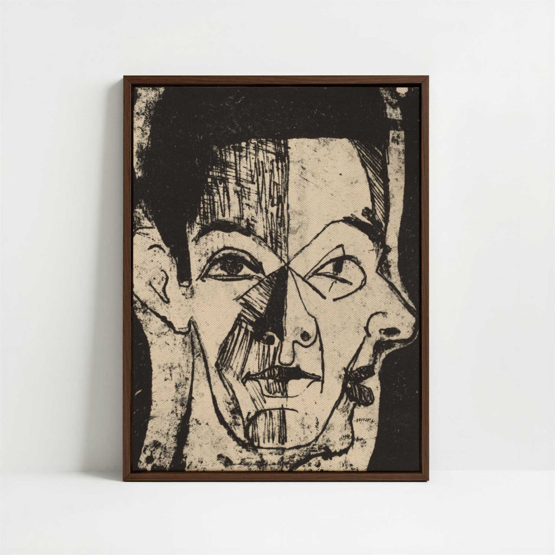 Framed Canvas - Framed canvas in dark wood color frame