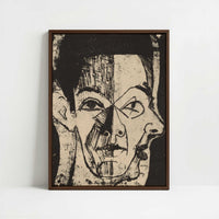 Framed Canvas - Framed canvas in dark wood color frame