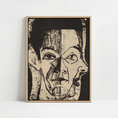 Framed Canvas - Framed canvas in oak color frame